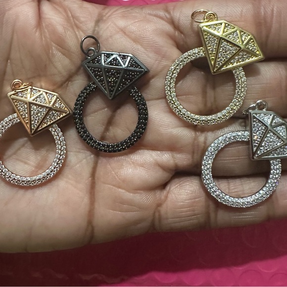 Ring Pendant, Ring Charm, Bracelet Charm - Picture 3 of 3